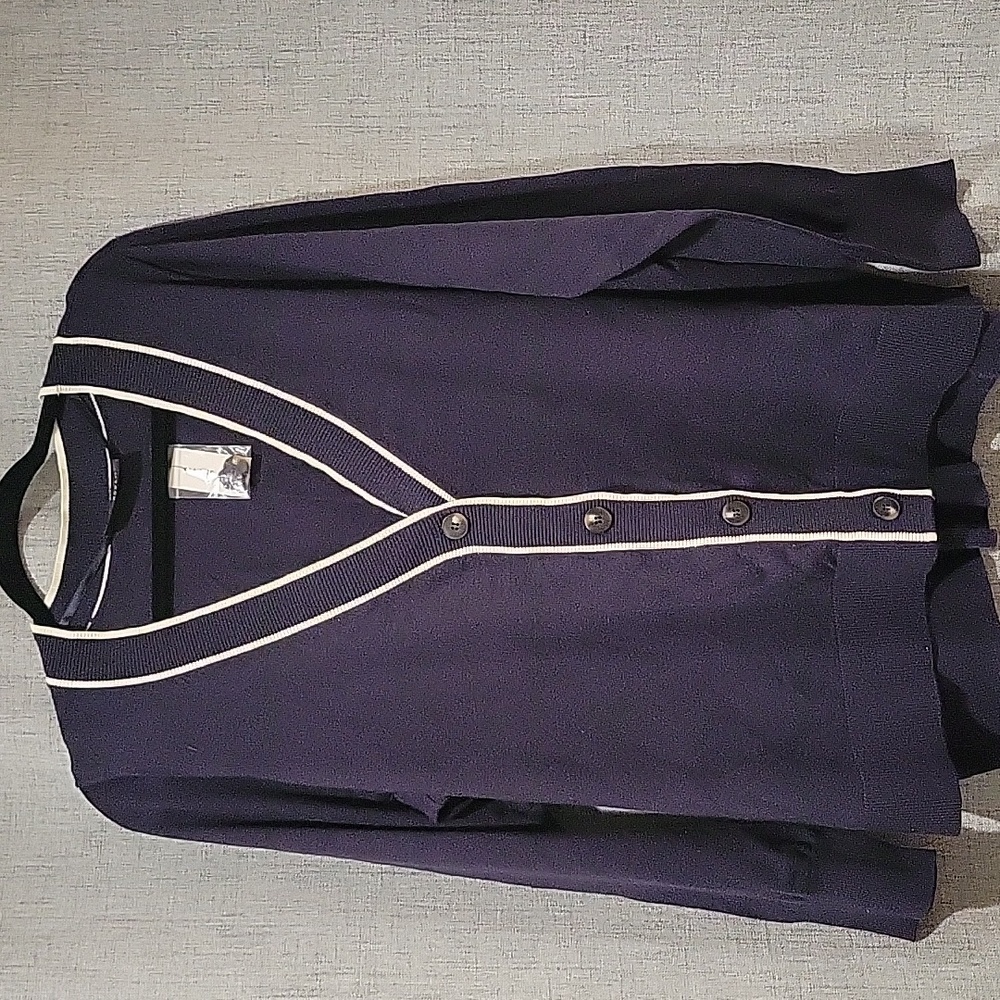 NWT - Long-Sleeve Button-Front Tipped Cardigan - Size 22/24